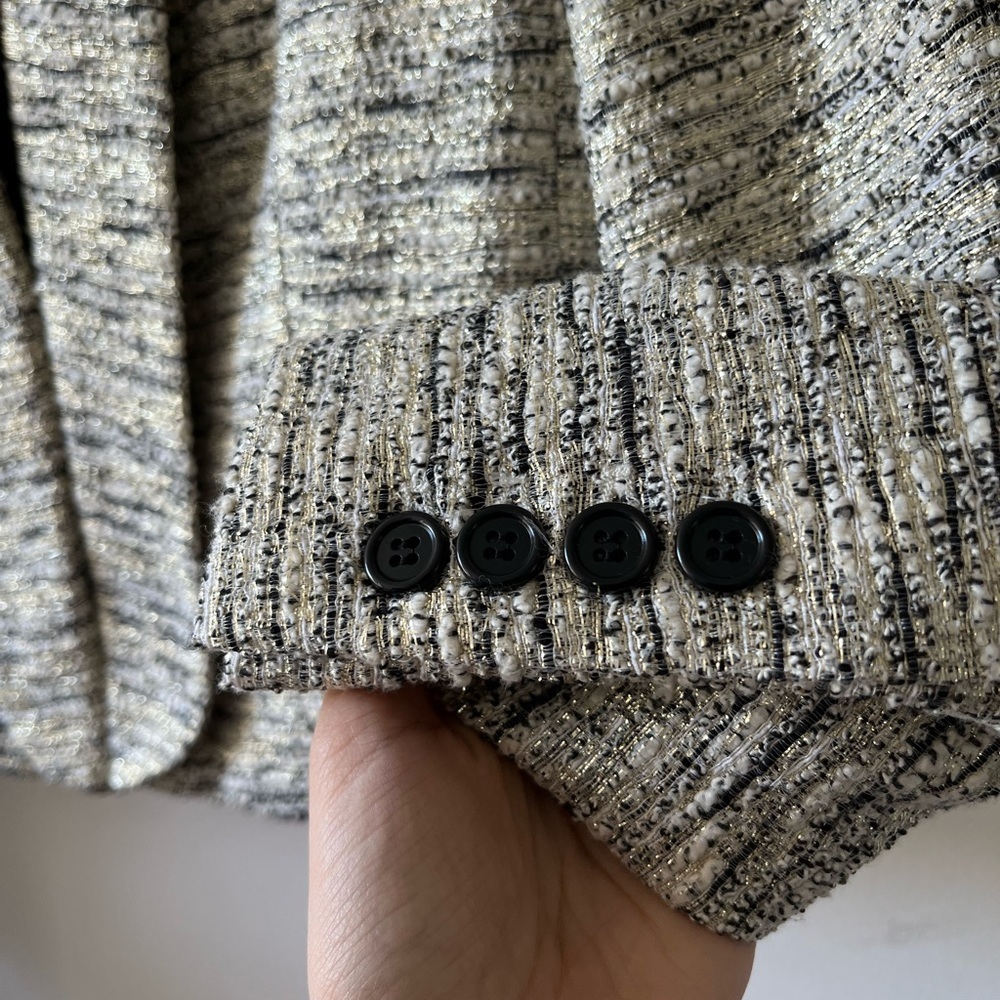 ALICE + OLIVIA - Metallic Tweed Blazer/Jacket - XS- Made in NY City - Picture 10 of 15